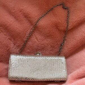 Elegant Silver Clutch Bag
